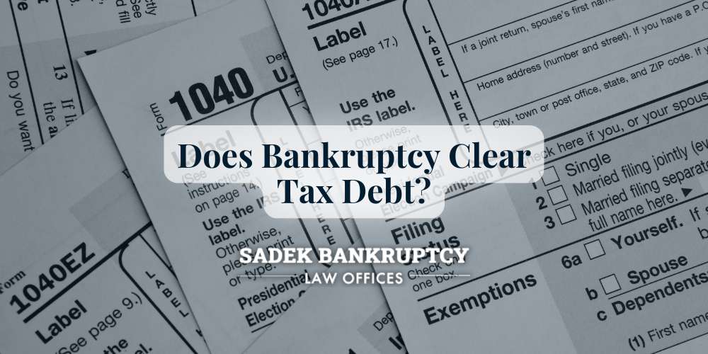 does bankruptcy clear tax debt