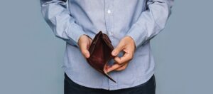 guy empty wallet