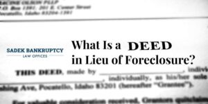deed in lieu of foreclosure