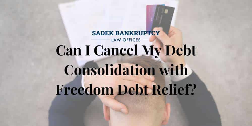 cancel freedom debt relief