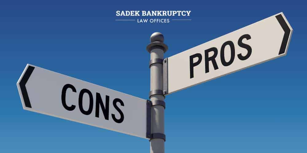 pros and cons of filing bankruptcy